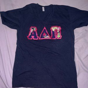 Alpha Delta Pi Flower Letters T-Shirt
